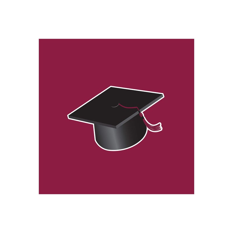 Creative Converting Congrats Grad Card Holder Box, Burgundy - - Image 4